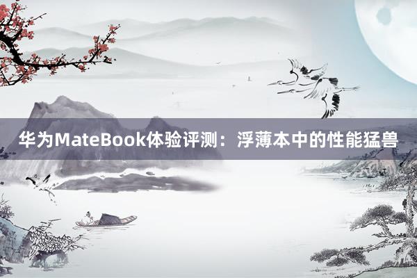 华为MateBook体验评测：浮薄本中的性能猛兽